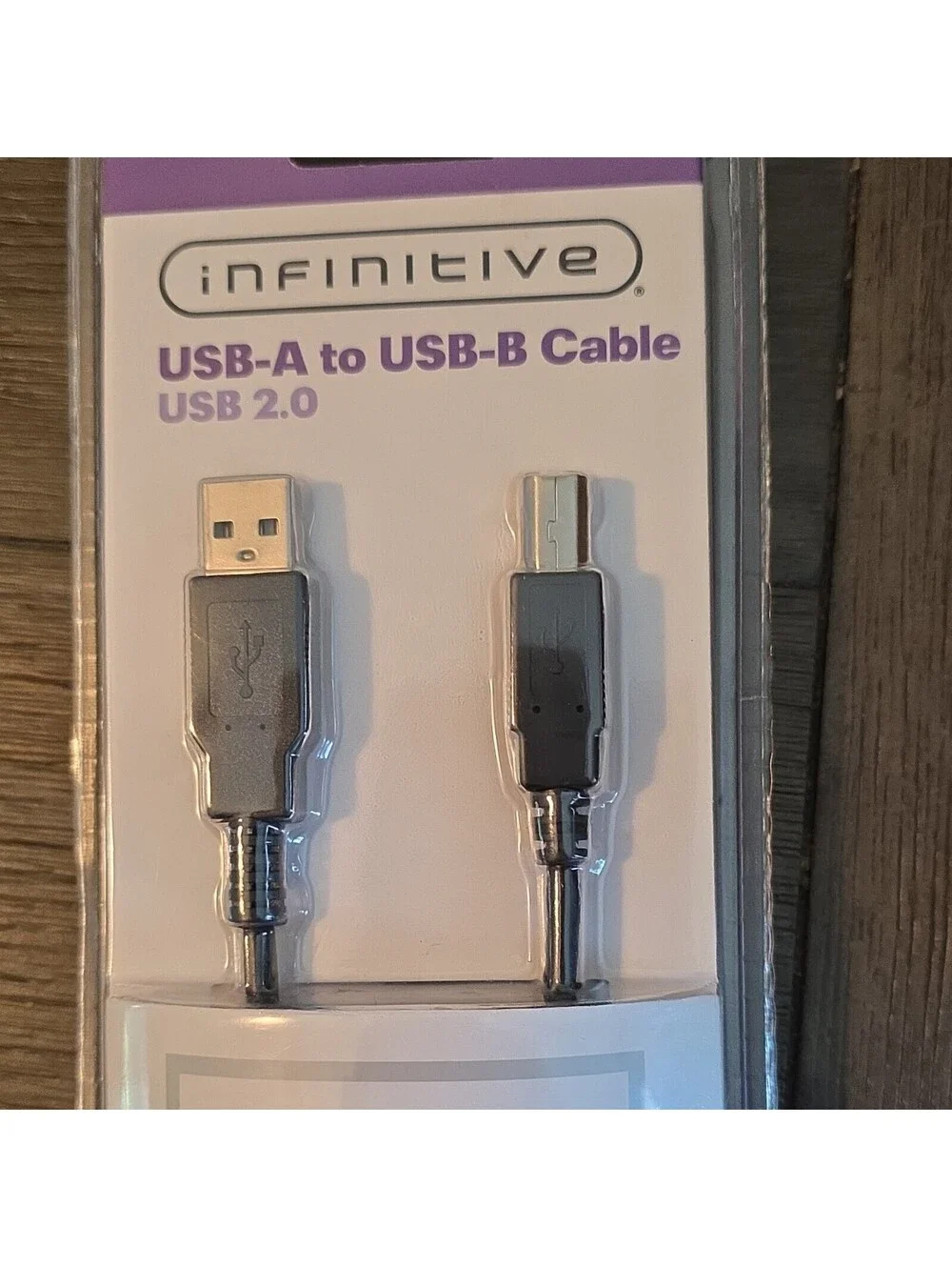 Infinitive USB 2.0 USB-A to USB Type B Male Cable 6 ft Black